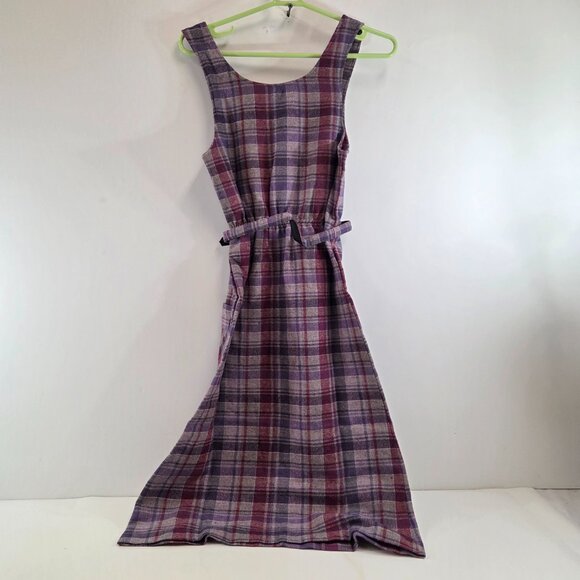 Sears Teens Boutique Plaid Dress Vintage Size 10 - Picture 6 of 9